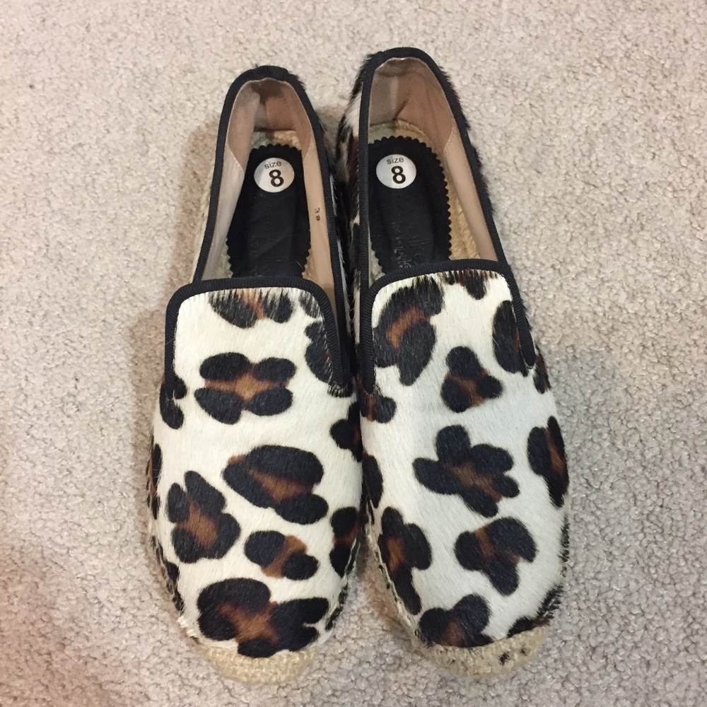 Elyse Walker Los Angeles Leopard print calf hair Espadrilles 38